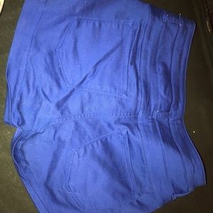 High Waisted Royal Blue Jean Shorts